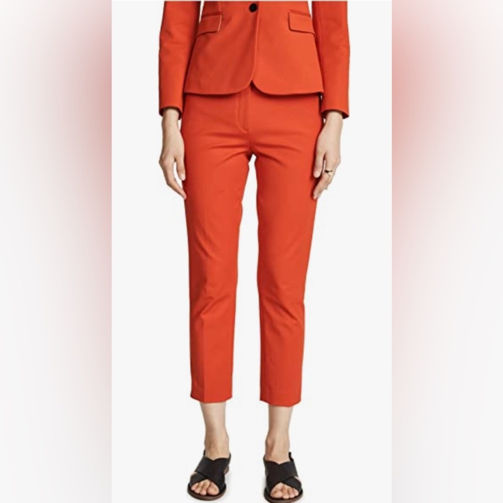 Theory Womens Fire Opal Classic Skinny Pants Orange Size 0 12162609 LL19LL